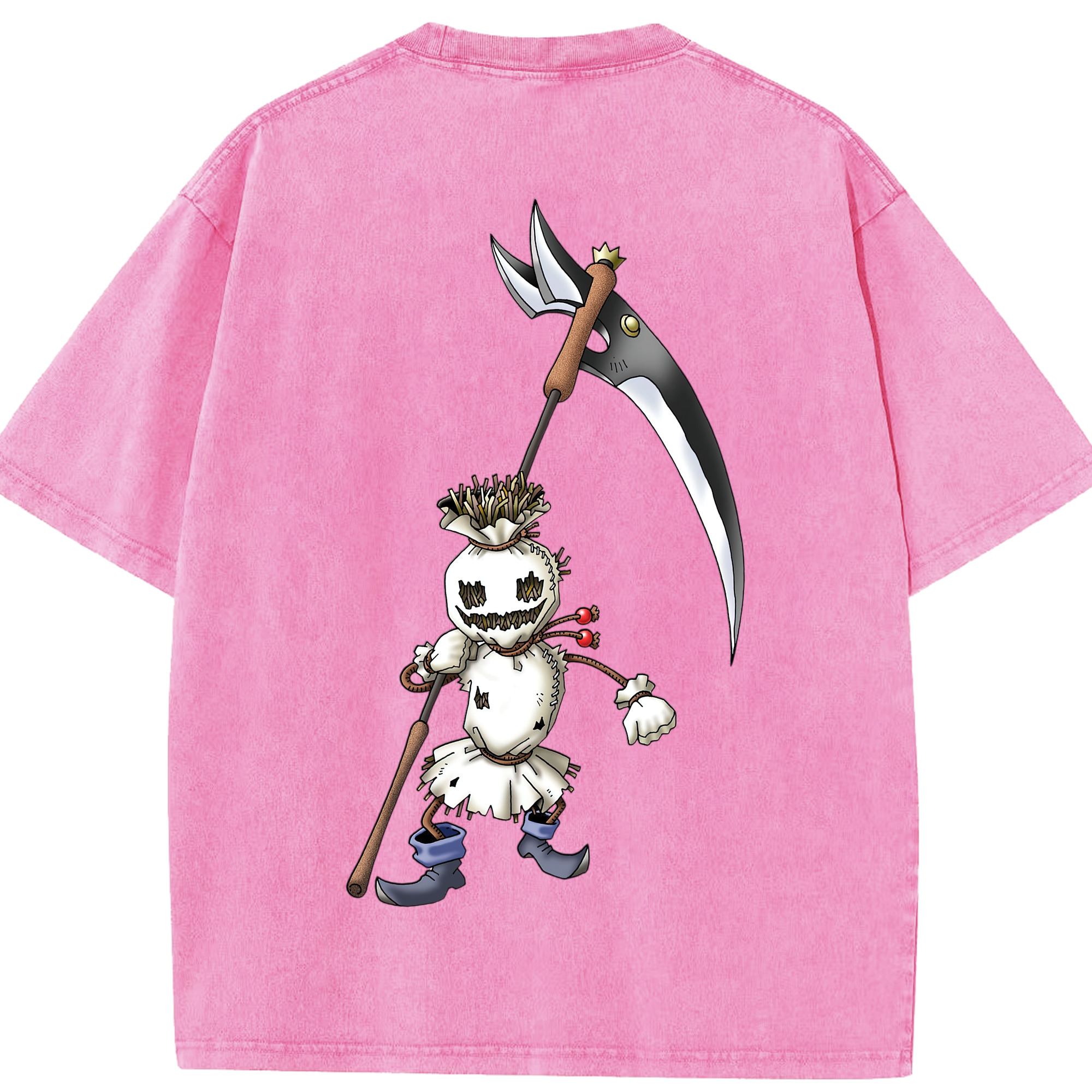 （画像用） ドラゴンクエスト Doragon Kuesuto Dragon Quest 綿100% ヴィンテージ風 半袖Tシャツ（背面プリント）